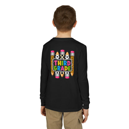 Third Grade Pencil Graphic Long Sleeve Tee