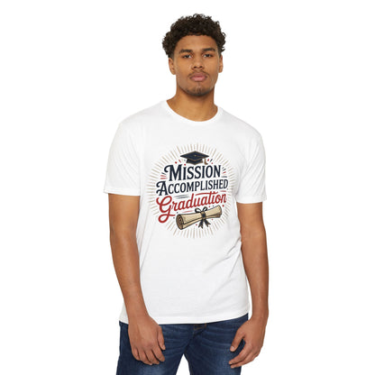Graduation "Mission Accomplished" T-Shirt — Diploma & Cap Design