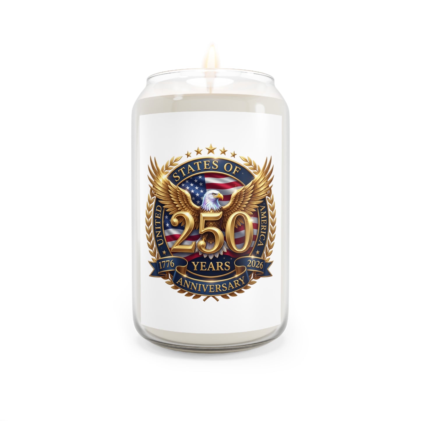 250th Anniversary Soy Candle — Patriotic Eagle Scented Candle (1776–2026)