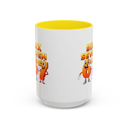 Six Seven Cartoon Number Coffee Mug - Fun Math Teacher Gift (11/15oz)