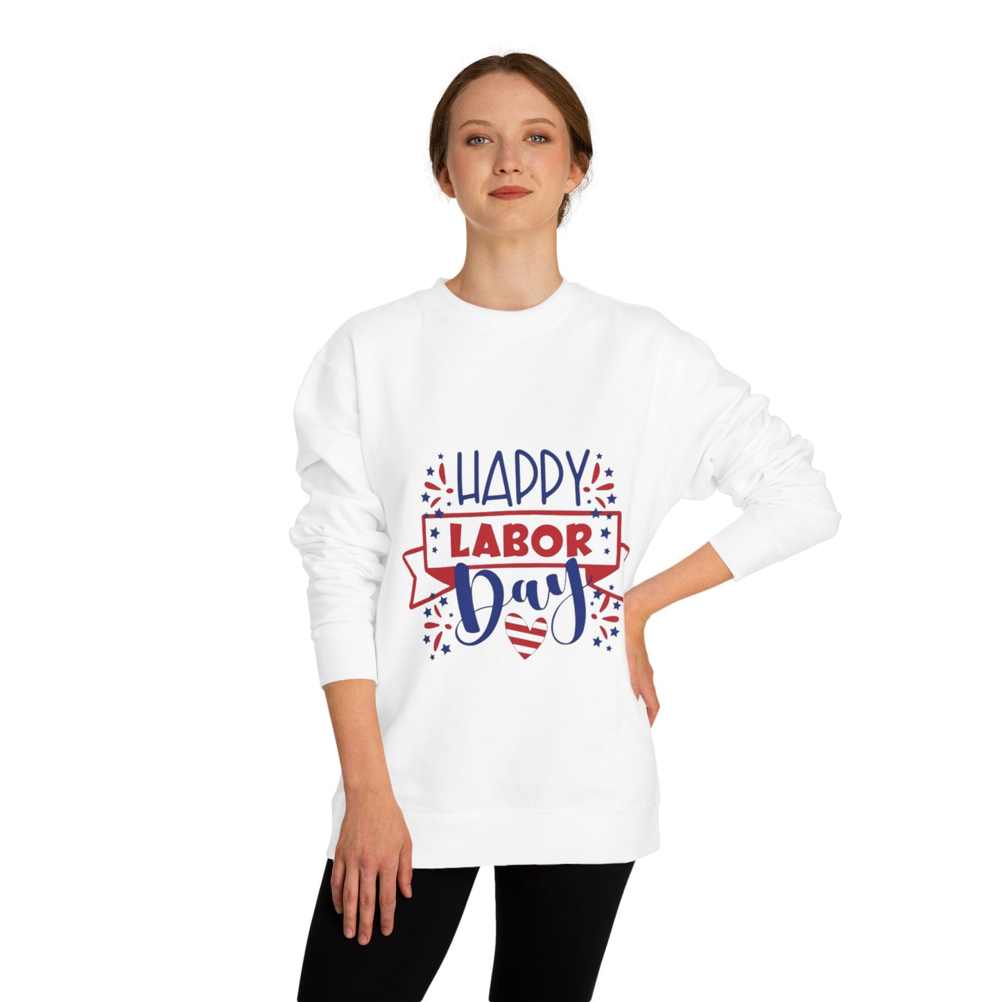 Labor Day Sweatshirt — "Happy Labor Day" Patriotic Crewneck