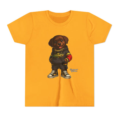 Youth Tee — Cute Rottweiler Puppy in 'Legacy' Hoodie Kids T‑Shirt