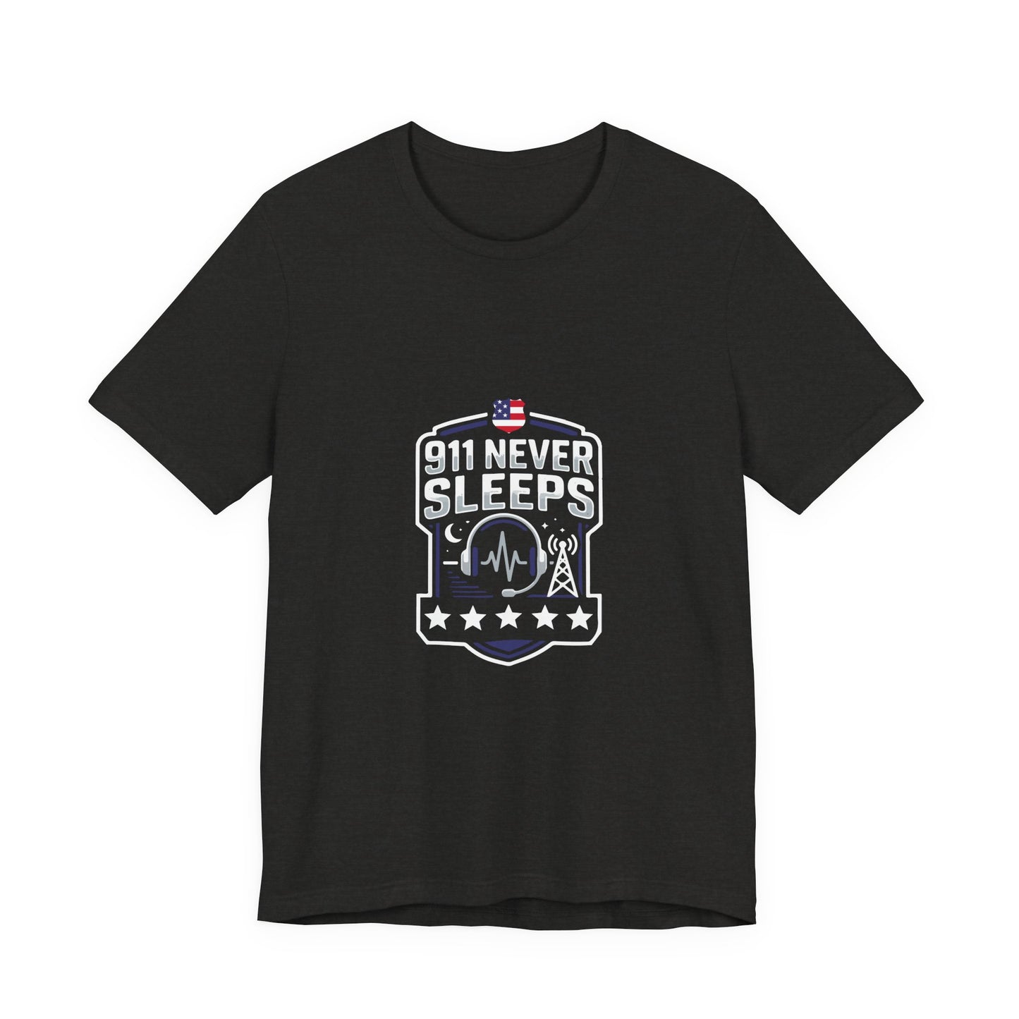 911 Never Sleeps T‑Shirt — Emergency Responder Tribute Tee
