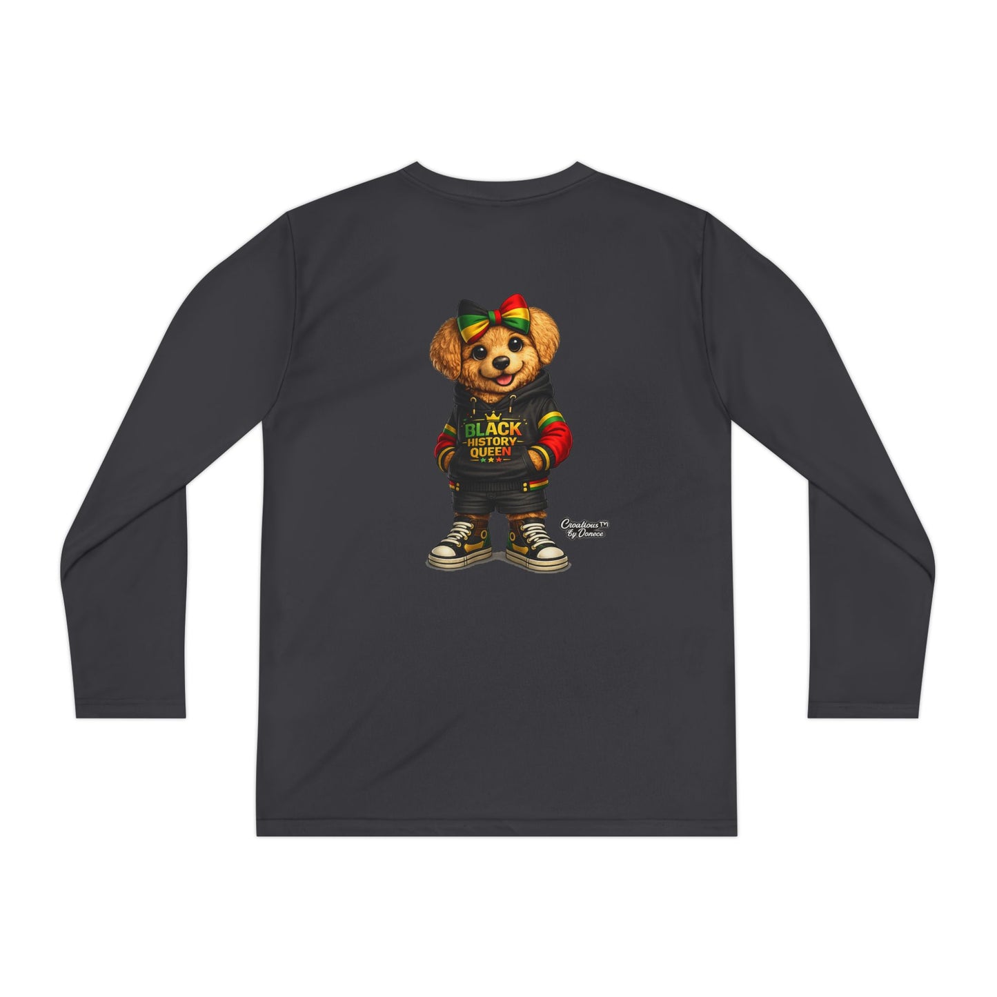 Youth Long Sleeve Tee — Rasta Bear 'Black History' Graphic