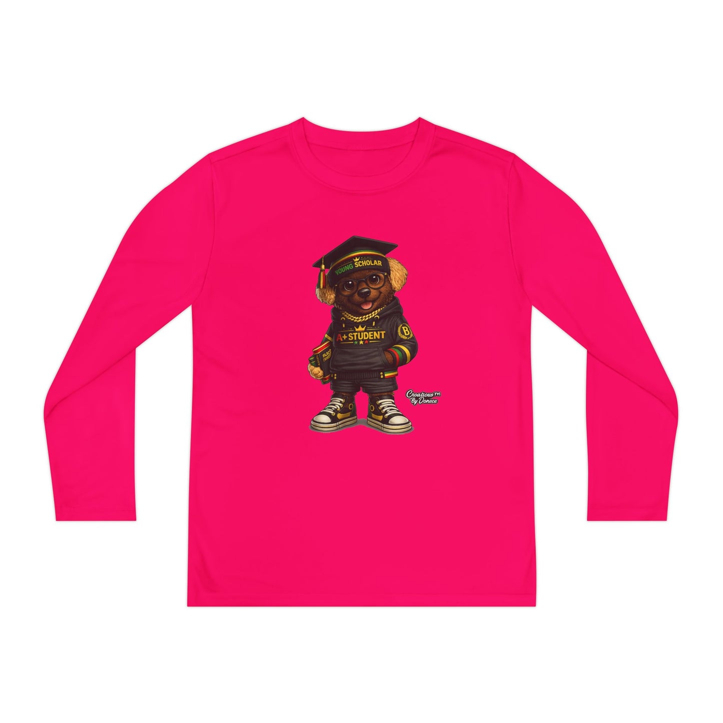 Youth Long Sleeve Tee — Graduation Bear Design