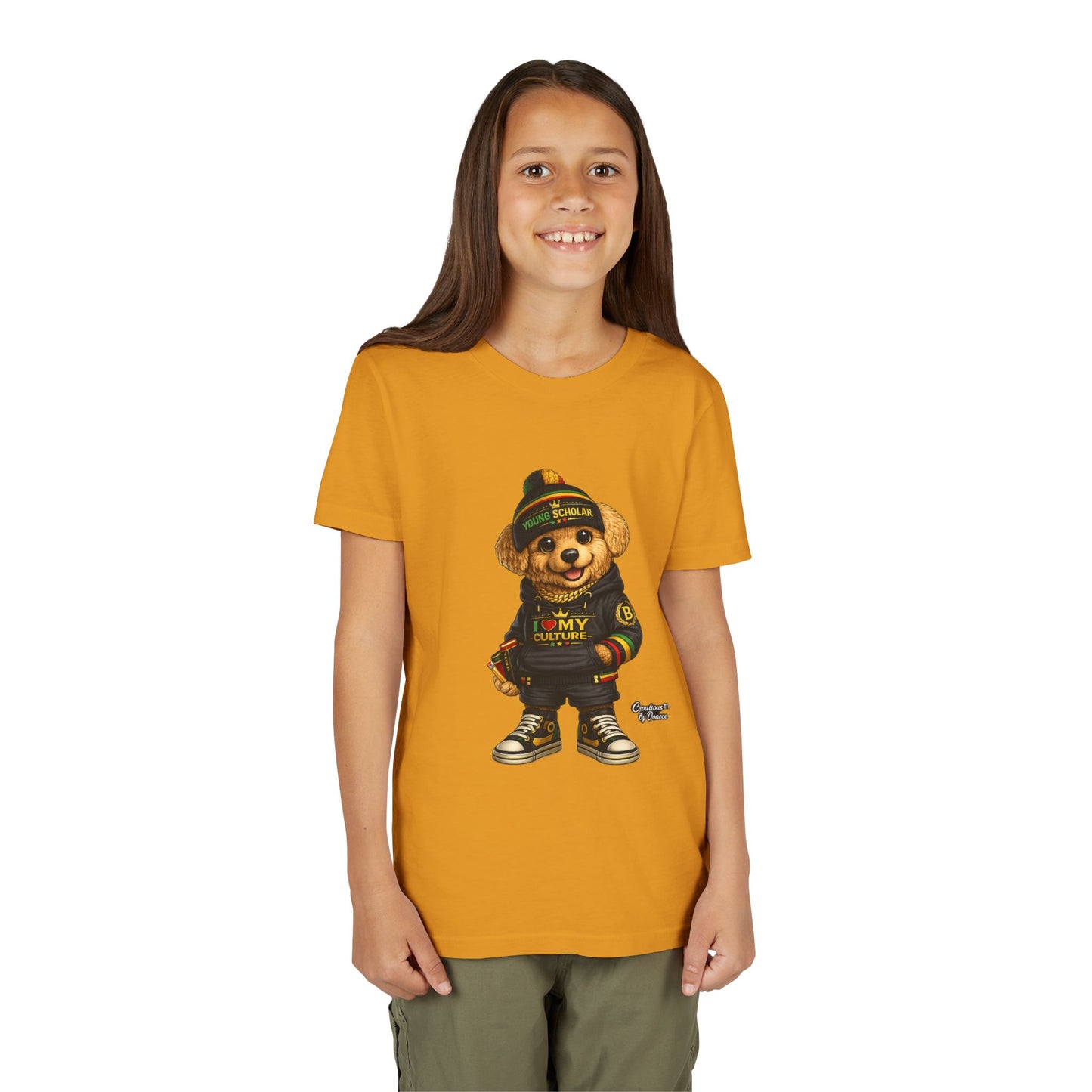 Youth Bear Graphic Tee – "I Love My Culture" Urban Streetwear