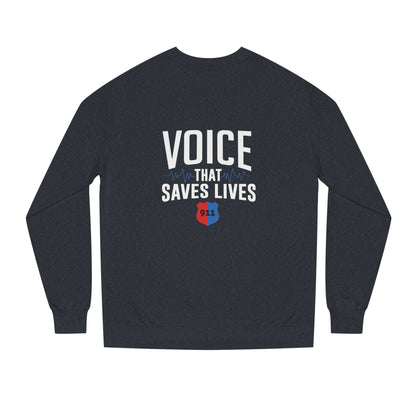 Voice That Saves Lives Sweatshirt — 911 Dispatcher Tribute Crewneck