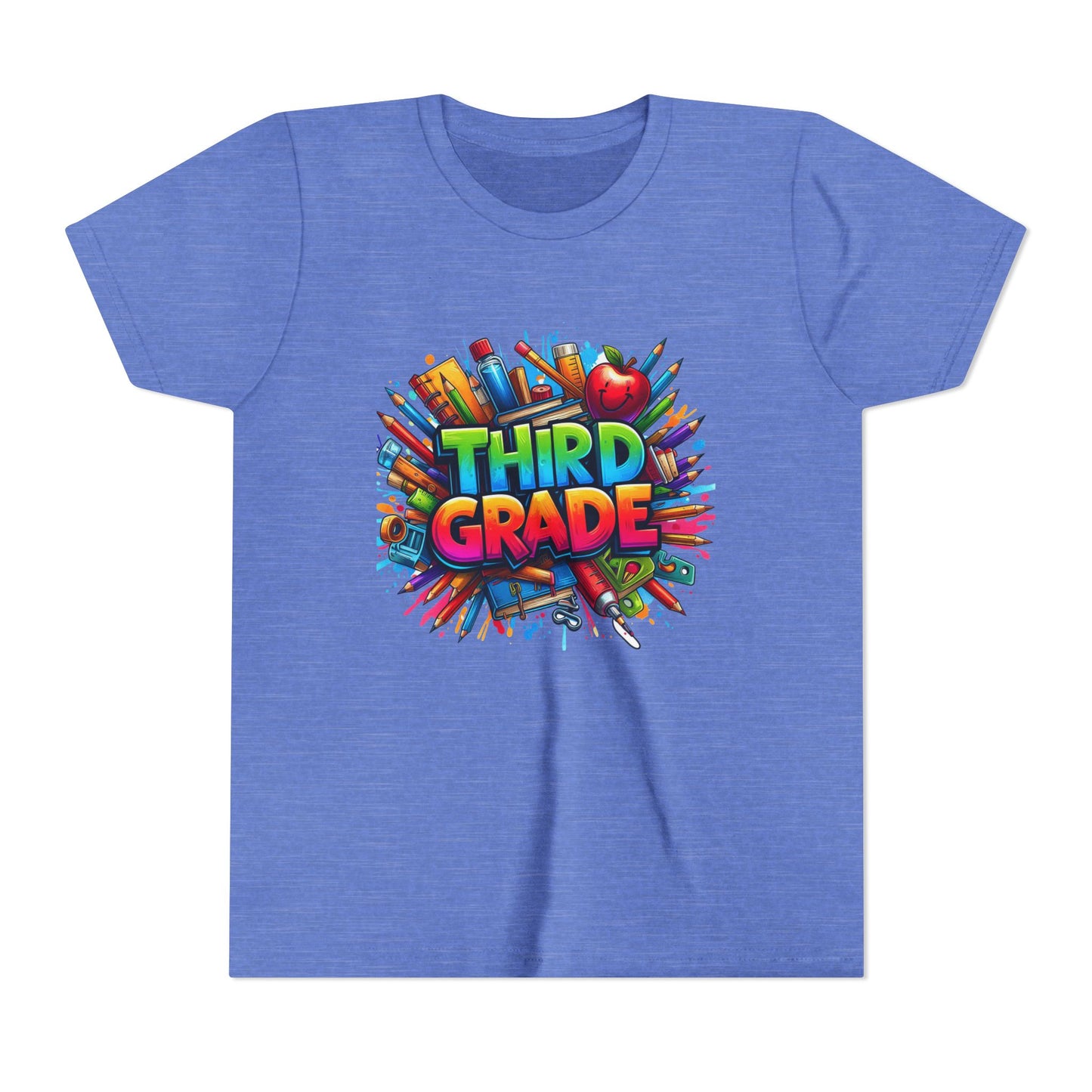 Third Grade Kids' T-Shirt – Colorful School Supplies Back-to-School Tee