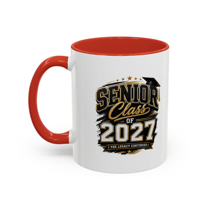 Senior Class of 2027 Accent Coffee Mug — Graduation Gift