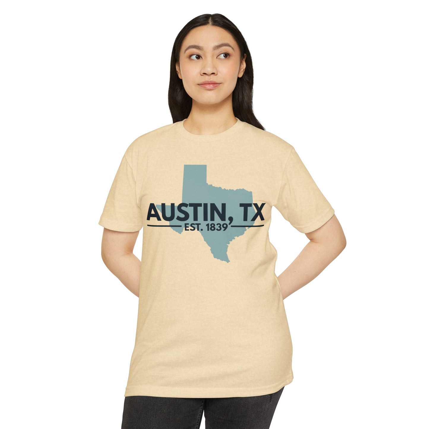 Austin, TX State Outline T-Shirt — Est. 1839 City Pride Tee