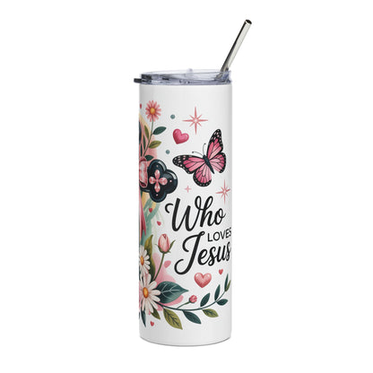Just A Girl Stainless Steel Tumbler 20oz Christian Travel Mug
