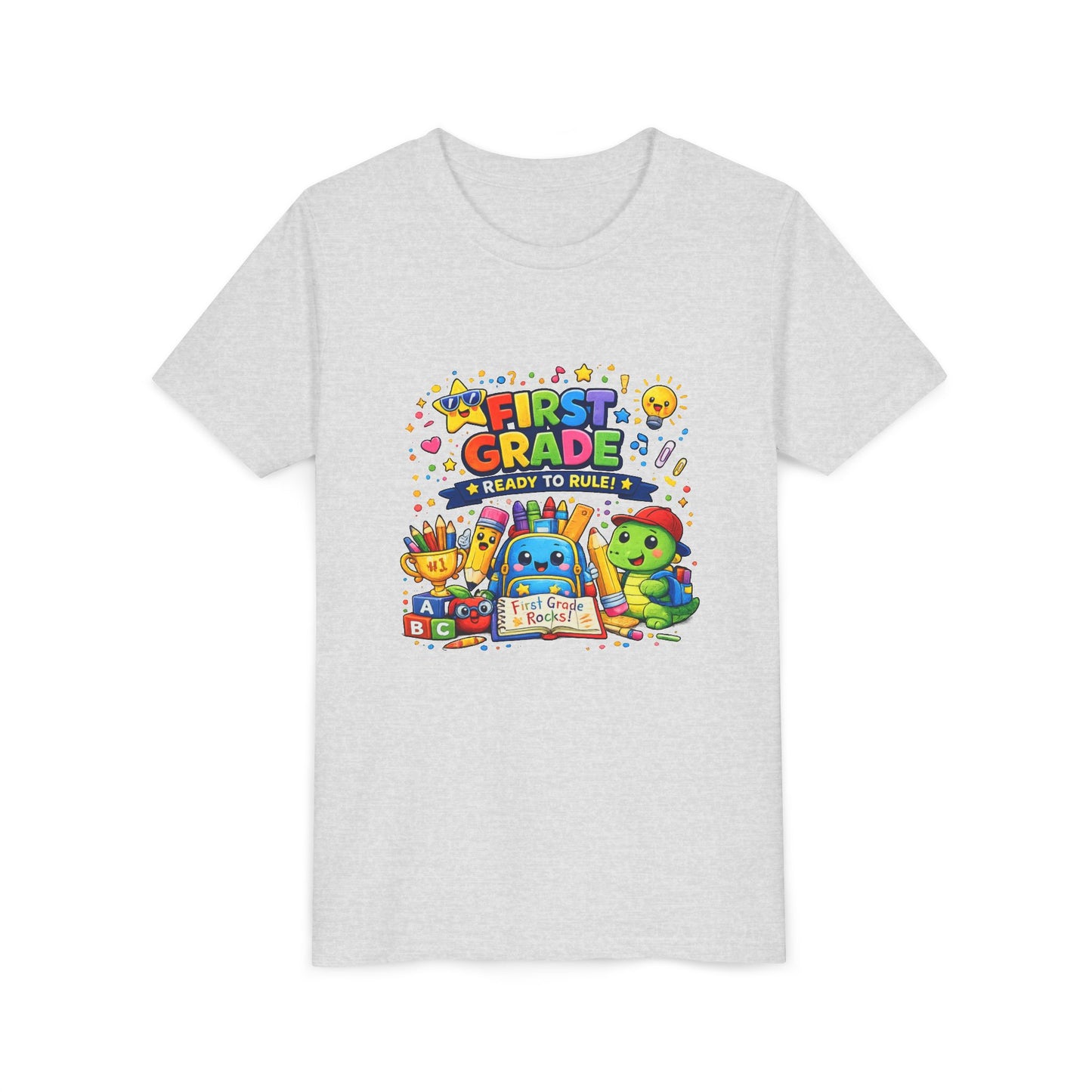 First Grade Youth T‑Shirt – "First Grade Ready to Rule" Cute Back-to-School Tee