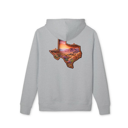 Texas Sunset Hoodie — Scenic State Outline Pullover