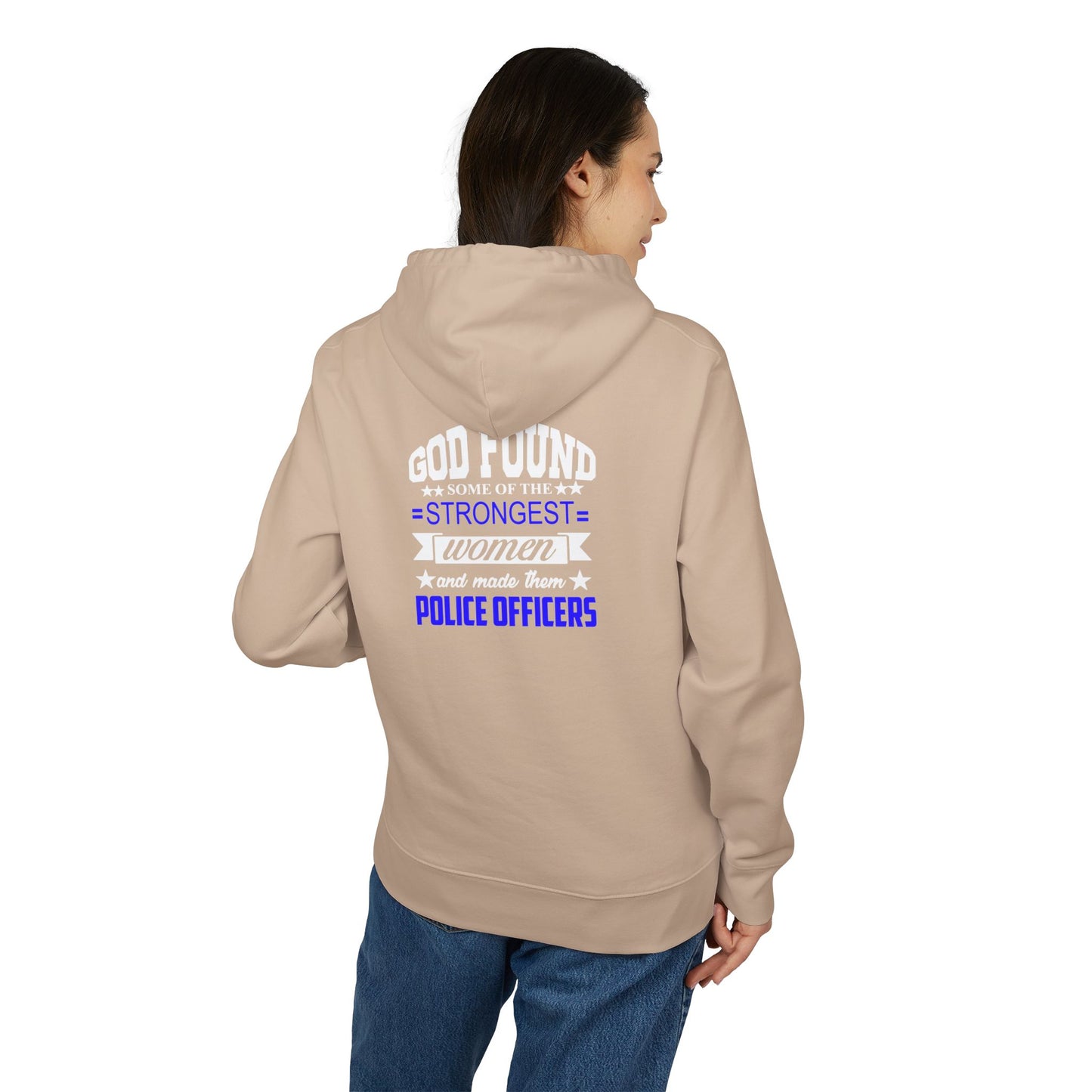God Found the Strongest Women Police Officers Hoodie - Inspirational Thin Blue Line Pullover