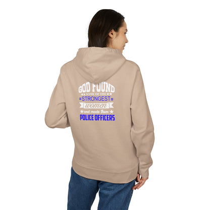 God Found the Strongest Women Police Officers Hoodie - Inspirational Thin Blue Line Pullover