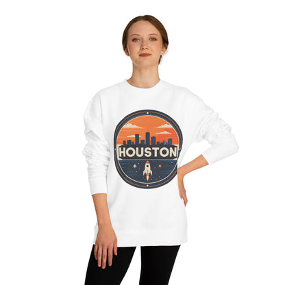 Houston Rocket Patch Sweatshirt — Retro Space City Crewneck