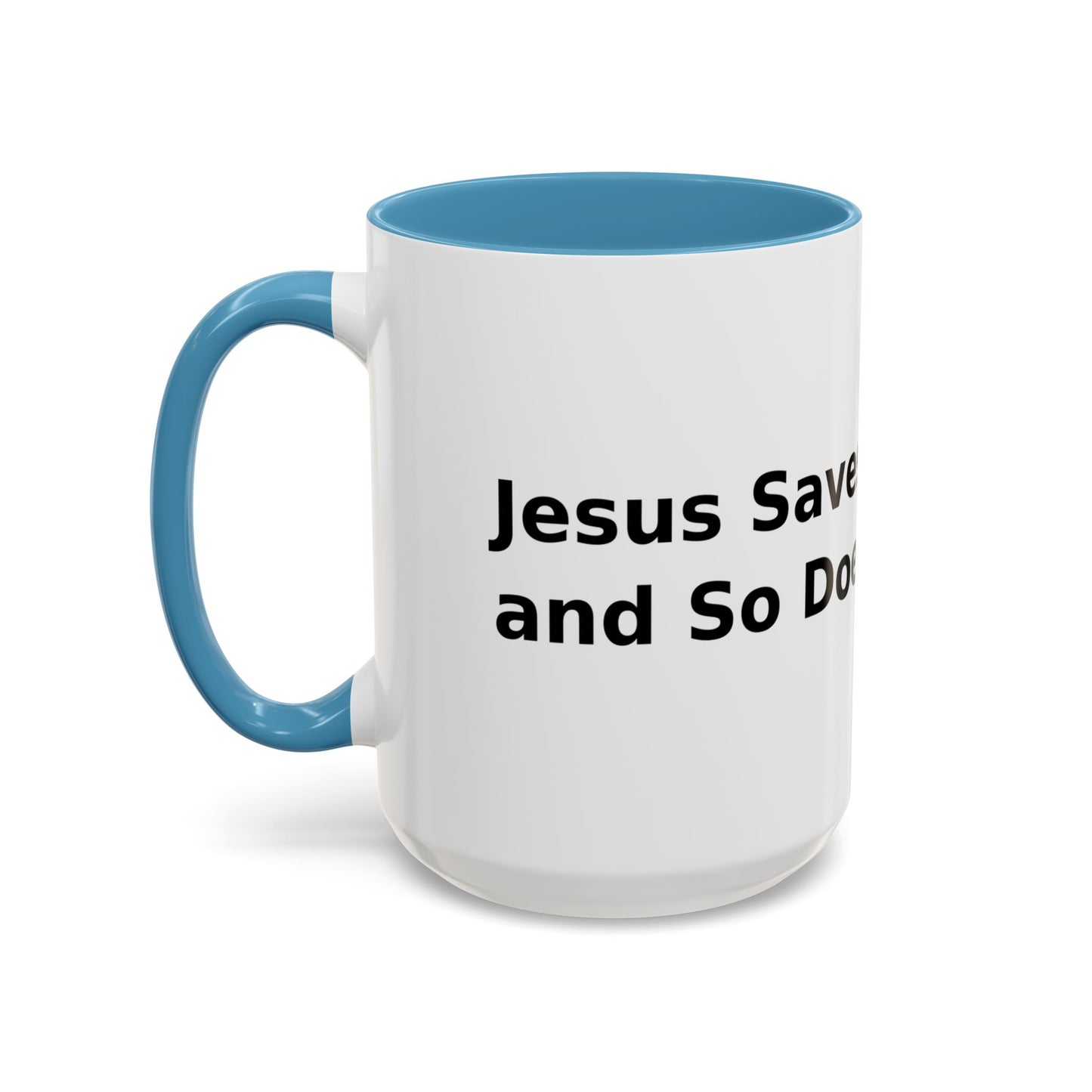 Accent Coffee Mug — “Faith + Medicine: Insulin Saves” Black-Accent Mug (11/15 oz)