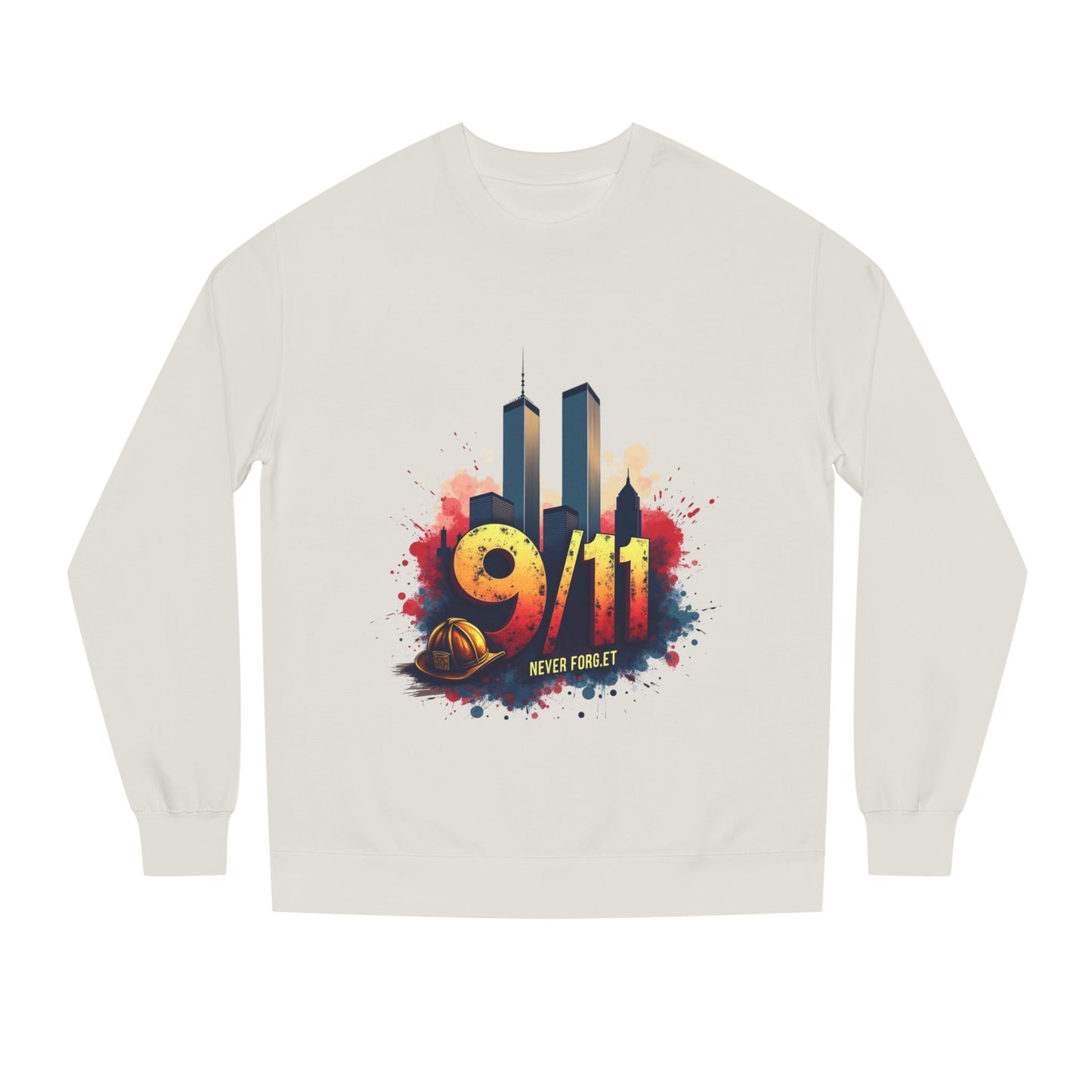 9/11 Tribute Sweatshirt - Never Forget Twin Towers Memorial Crewneck