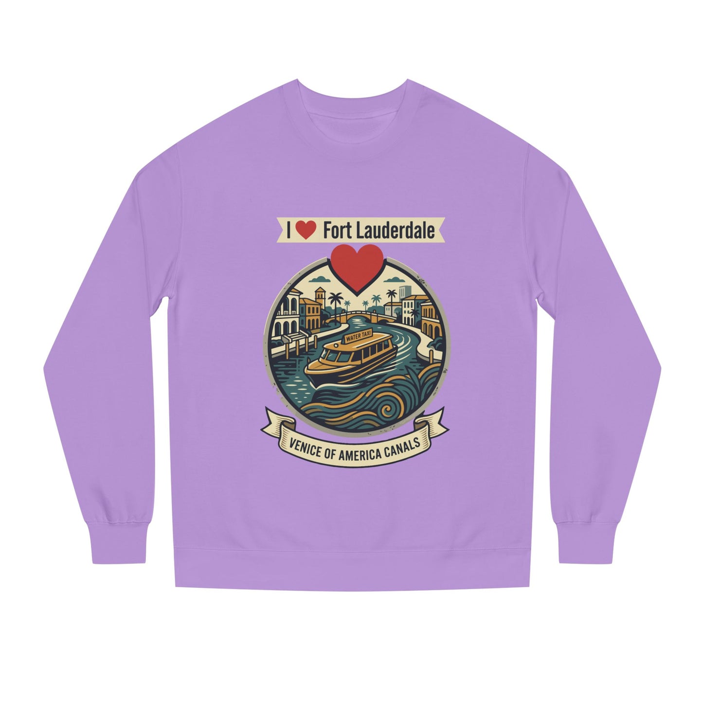 I  Fort Lauderdale Crewneck Sweatshirt — Venice of America Canals Graphic
