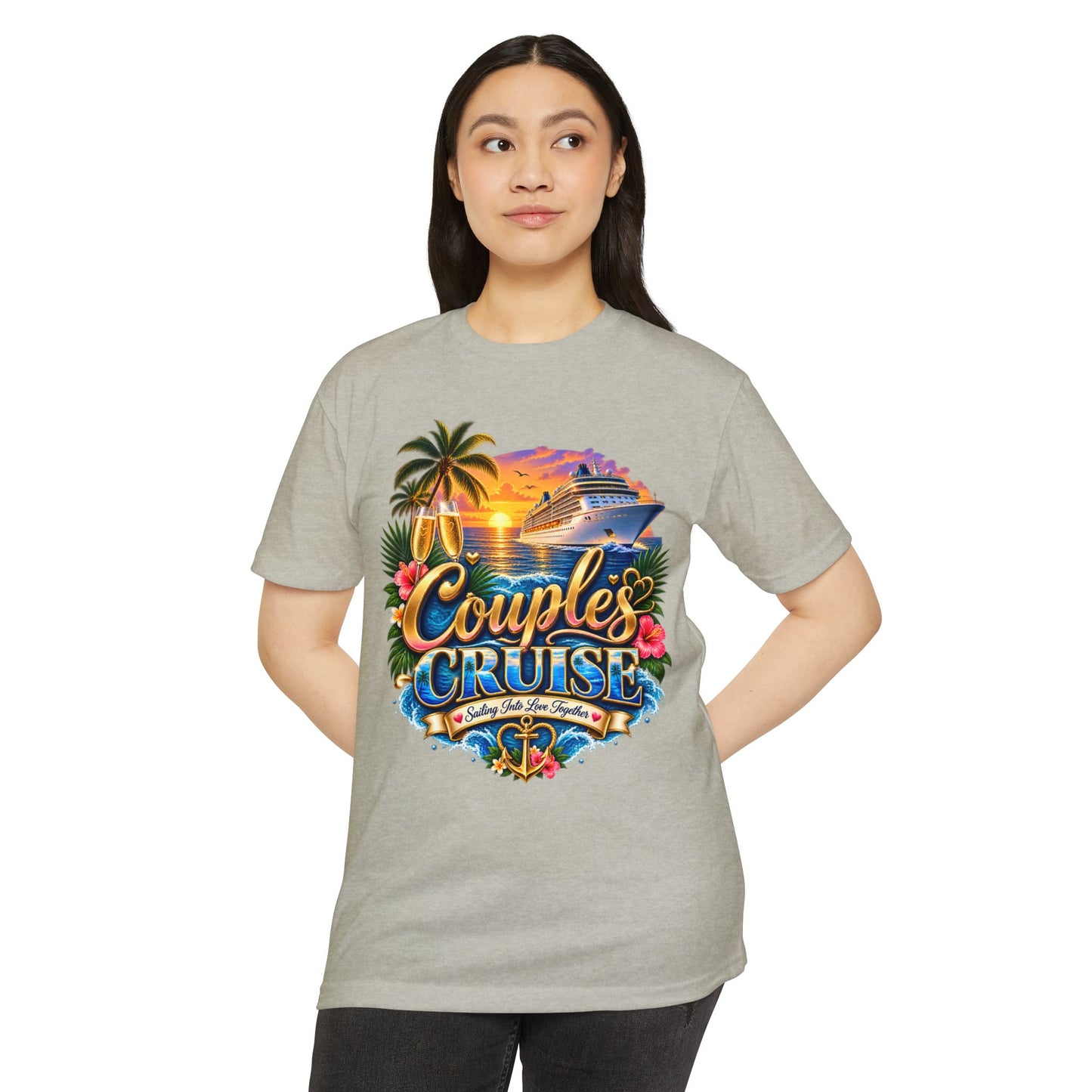 Couples Cruise T-Shirt — Tropical Cruise Vacation Graphic Tee