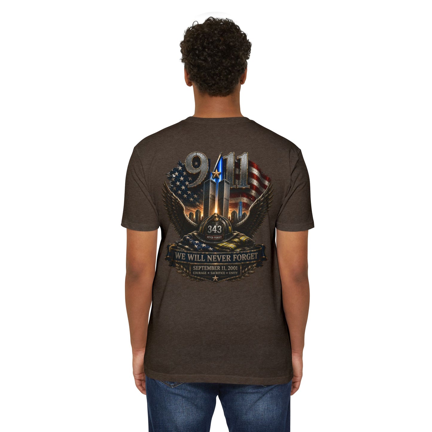 9/11 Memorial T-Shirt — "We Will Never Forget" Tribute Tee