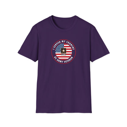 I Served My Country U.S. Army Veteran T‑Shirt