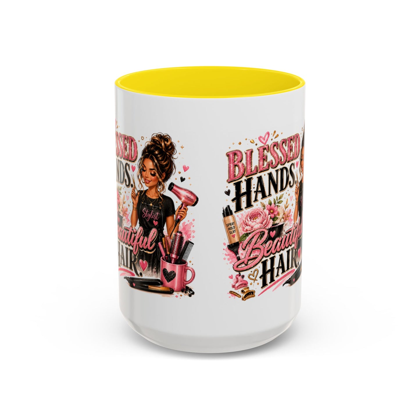 Blessed Hands Beautiful Hair Coffee Mug — Stylist Barber Hairdresser Gift