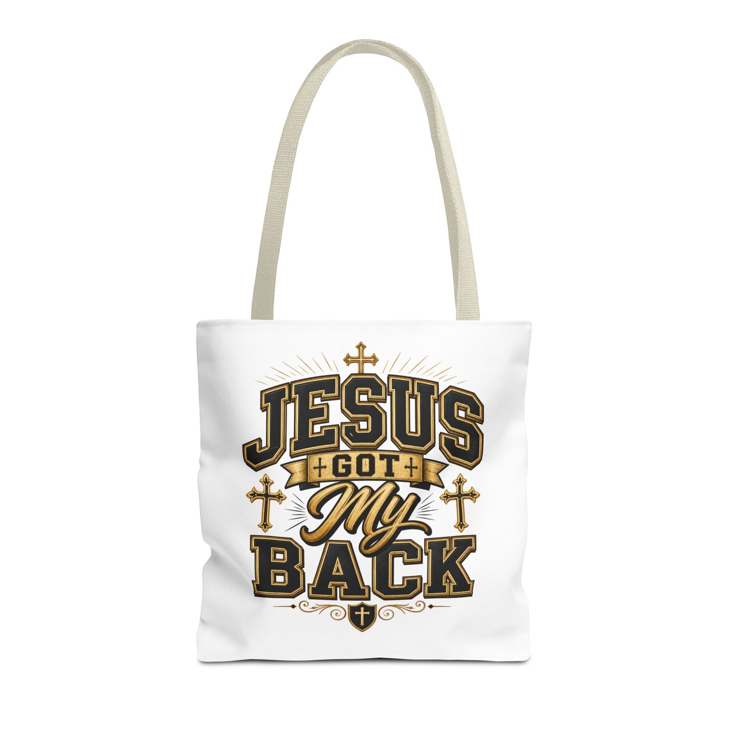 Jesus Got My Back Tote Bag — Faith-Based Christian Inspirational Carryall