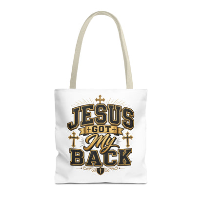 Jesus Got My Back Tote Bag — Faith-Based Christian Inspirational Carryall