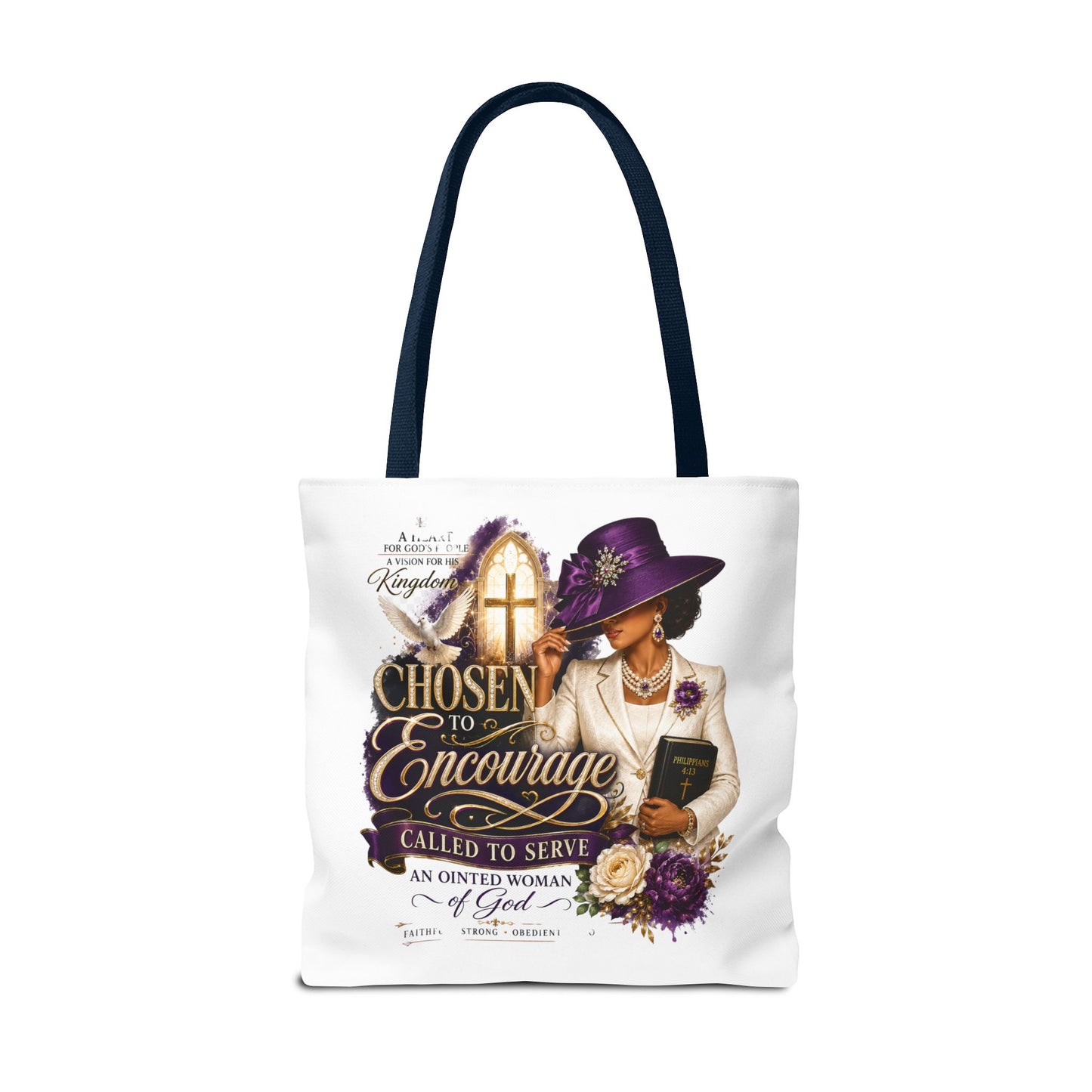 Christian Encourager Tote Bag — "Chosen to Encourage" Design