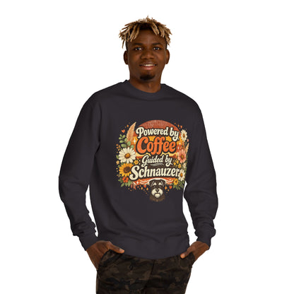 Powered by Coffee, Guided by Schnauzer Sweatshirt