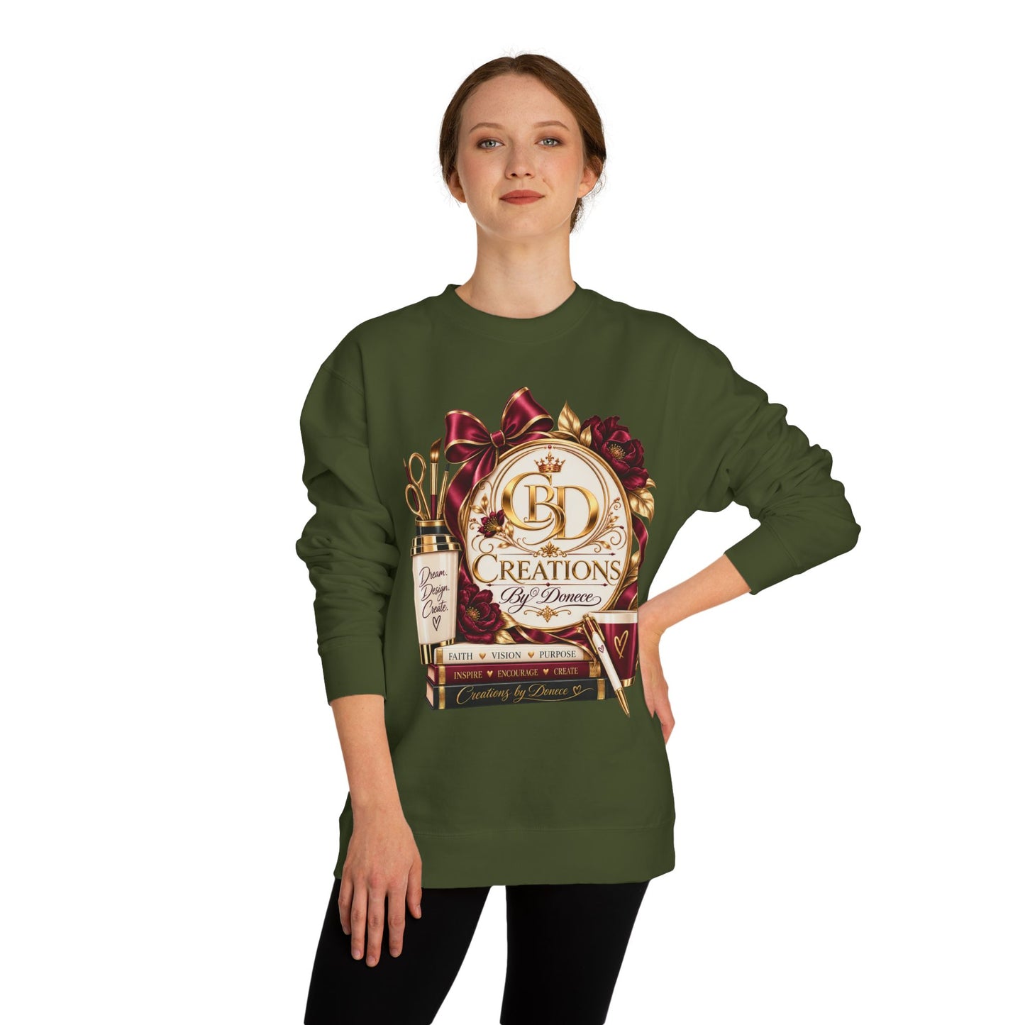 Creations by Damaris Graphic Sweatshirt — Cozy Artist Logo Crewneck