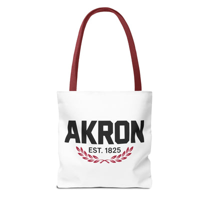 Akron Est. 1825 Tote Bag — City Pride Canvas Tote