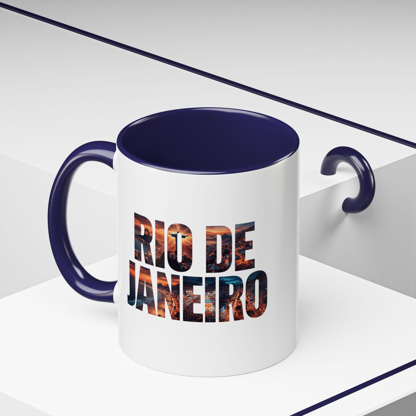 Rio de Janeiro Accent Coffee Mug — Scenic Typography Coffee Mug (11/15oz)