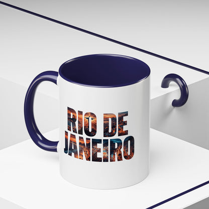 Rio de Janeiro Accent Coffee Mug — Scenic Typography Coffee Mug (11/15oz)