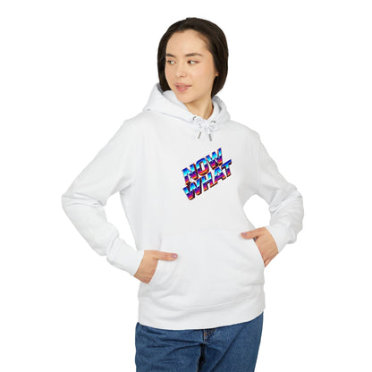 Now What Hoodie — Retro 3D Text Graphic Pullover
