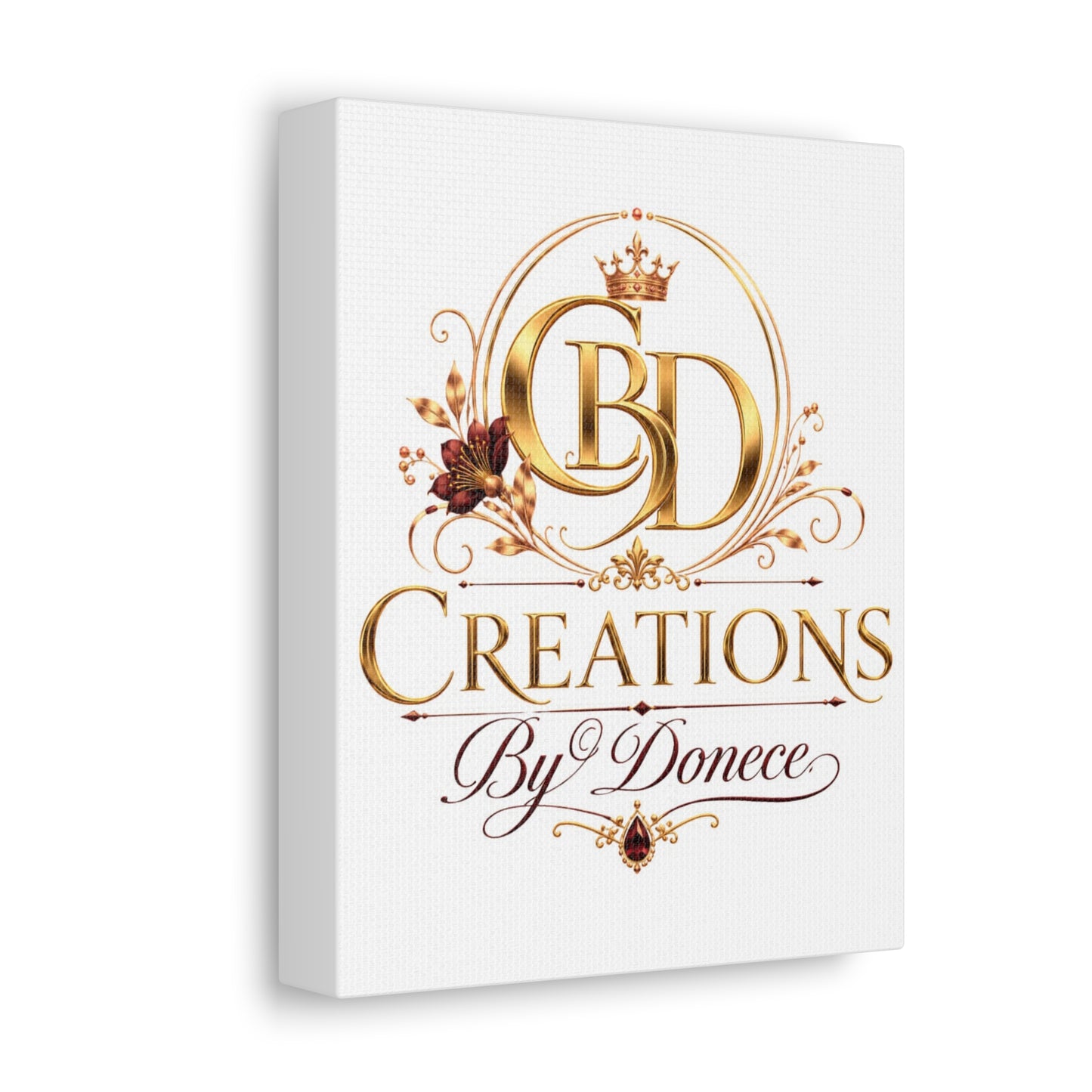 Canvas Wall Art – 'CBD Creations By Donece' Gold Logo Stretched Canvas