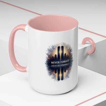 Never Forget 9/11 Memorial Accent Coffee Mug (11/15oz)