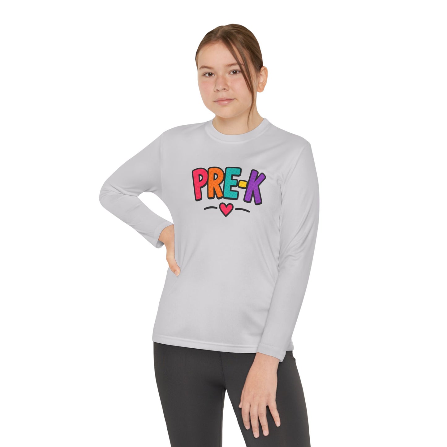 Pre-K Kids Long Sleeve Tee — Colorful Cute PreK Shirt for Preschoolers