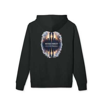 9/11 Memorial Hoodie – "Never Forget" Twin Towers Tribute Pullover