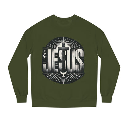 Jesus Graphic Sweatshirt — Vintage Religious Cross & Lamb Crewneck