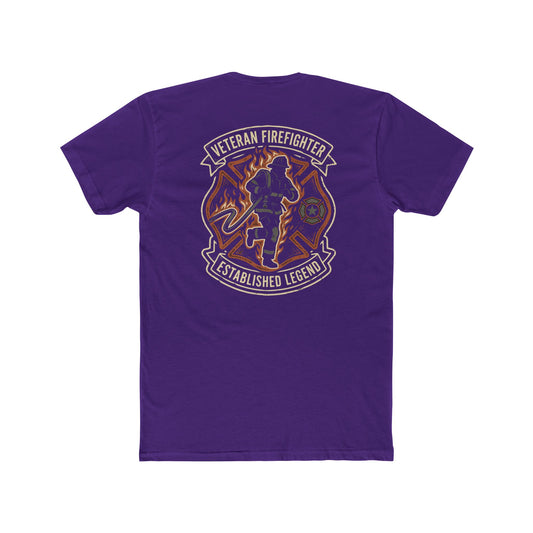Veteran Firefighter Tee — "Established Legend" Graphic Crew Shirt
