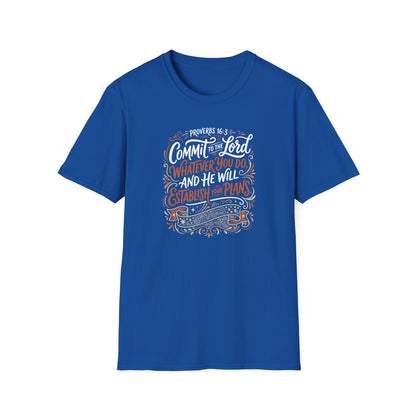Proverbs 16:3 Commit to the Lord Christian T-Shirt