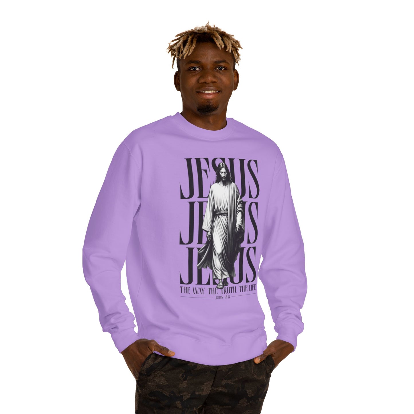Jesus Crewneck Sweatshirt – The Way The Truth The Life Graphic