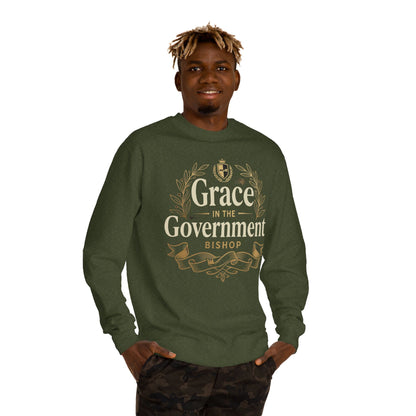 Grace in the Government Sweatshirt — Bishop Inspirational Christian Crewneck
