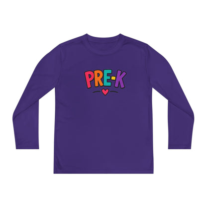 Pre-K Kids Long Sleeve Tee — Colorful Cute PreK Shirt for Preschoolers