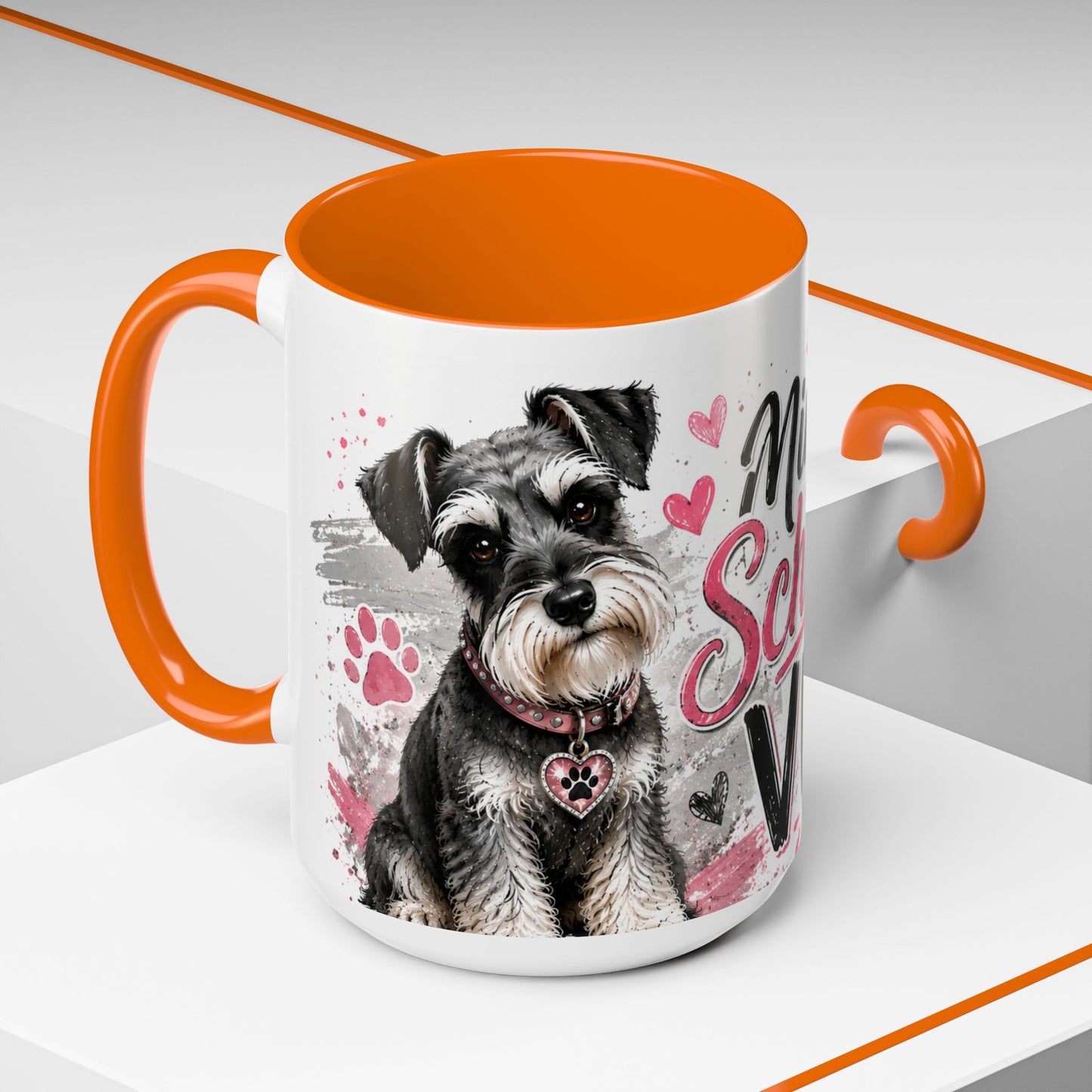 Miniature Schnauzer Vibes Accent Coffee Mug – 11/15oz