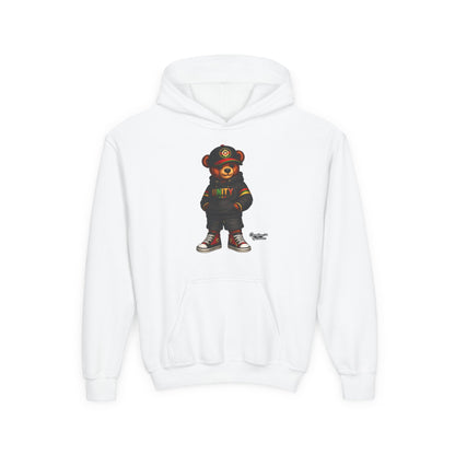 Youth Hoodie — Cool Streetwear Bear Graphic “UNITY”