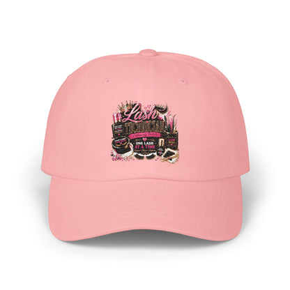 Dad Cap — Vintage Pink Camper Graphic Embroidered Hat