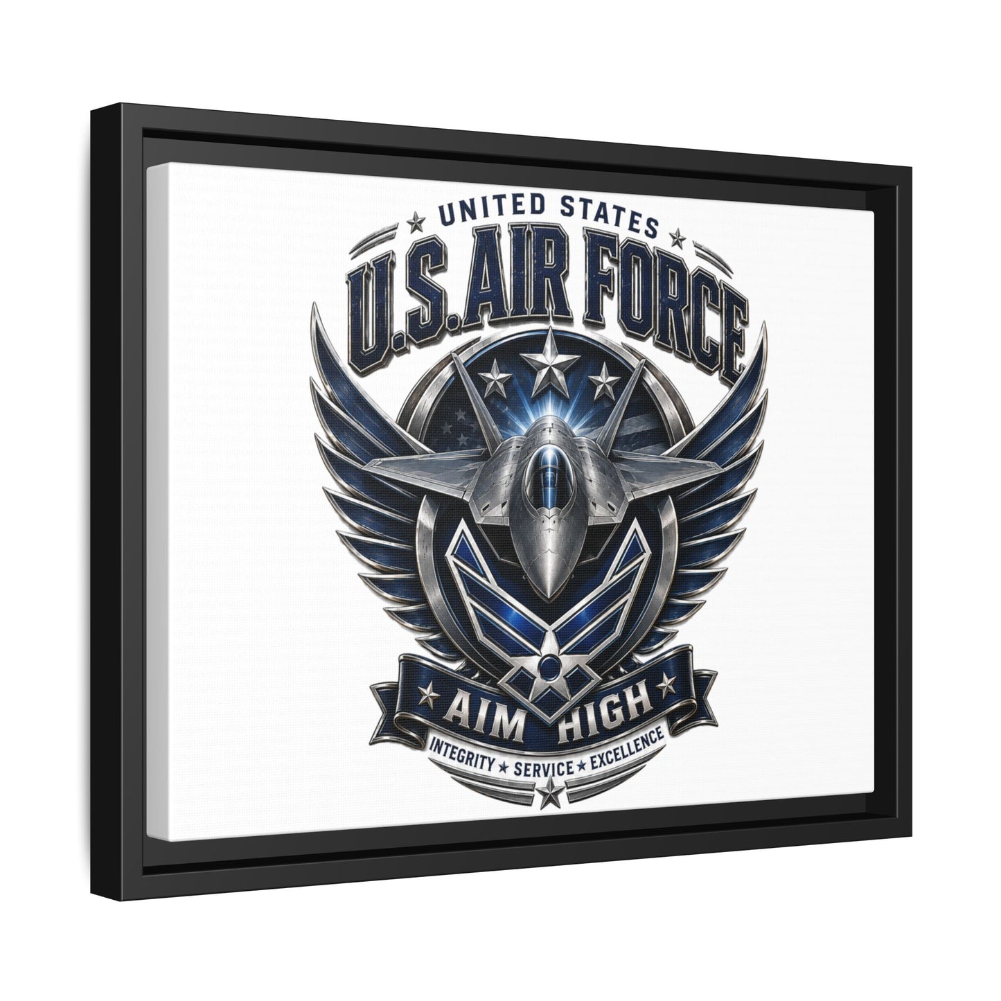 U.S. Air Force 'Aim High' Framed Canvas Print